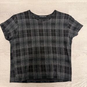 Brandy Melville black plaid cropped T